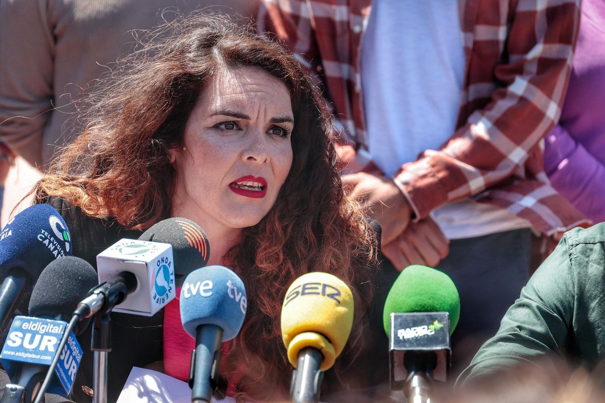 Jennifer Miranda, alcaldesa de Granadilla de Abona, durante la rueda de prensa que ofreció este jueves.