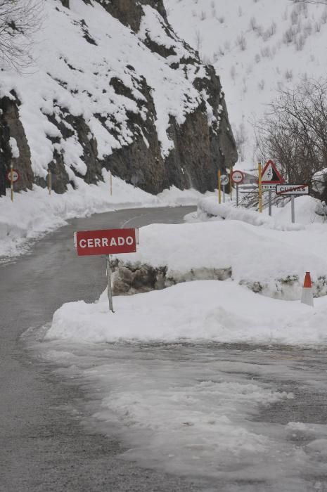 La nieve abunda en Felechosa