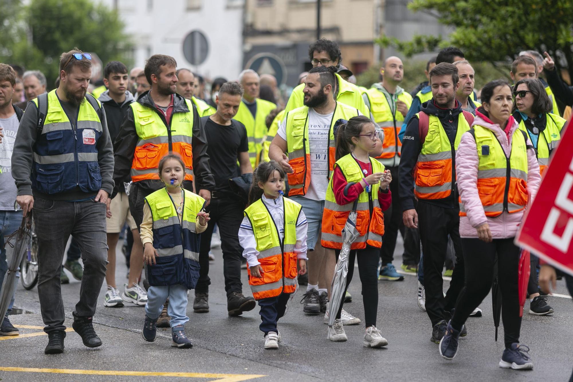 EN IMÁGENES: así transcurrió la marcha de los trabajadores de Saint-Gobain