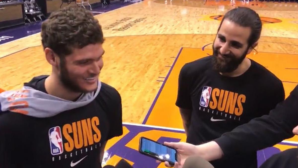 El divertido momento de Ricky Rubio en el entrenamiento de los Suns: Me está enseñando español