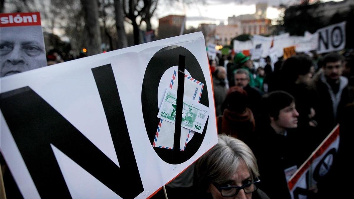 Imagen de una de las manifestaciones convocadas esta legislatura en Madrid contra los recortes y la corrupción