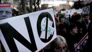 Imagen de una de las manifestaciones convocadas en Madrid contra los recortes y la corrupción.