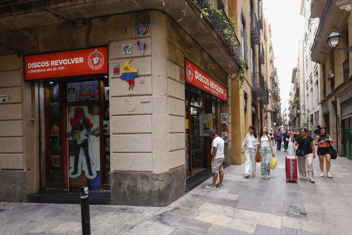 Tanca l’emblemàtica botiga Discos Revólver del carrer Tallers Tanca l’emblemàtica botiga Discos Revólver del carrer Tallers