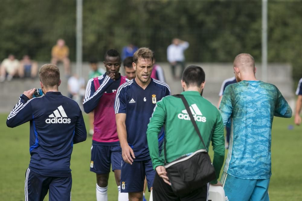 El ovetense dirigió hoy su primer entrenamiento al frente del primer equipo