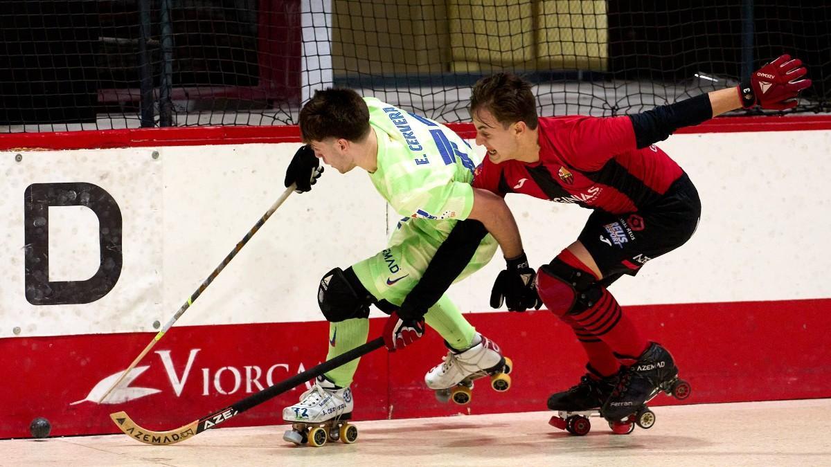 Acción del encuentro entre Reus y Barça