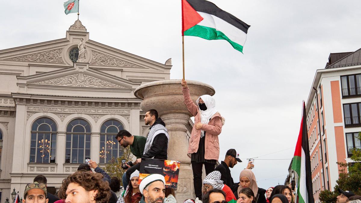 Manifestación en Munich (Alemania) en apoyo a Palestina.