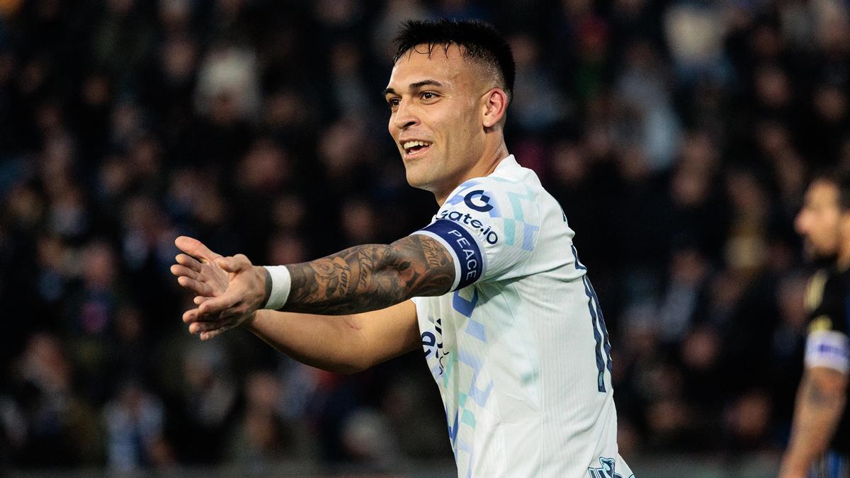Lautaro Martínez, del Inter, durante el partido ante el Pisa SC