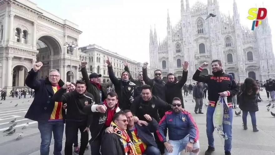 Máxima atención a los valencianistas que viajaron a Milán