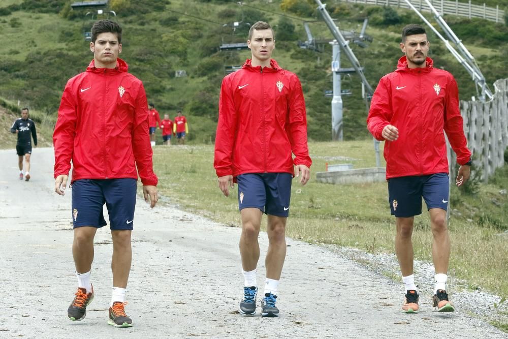 El Sporting entrena en Pajares