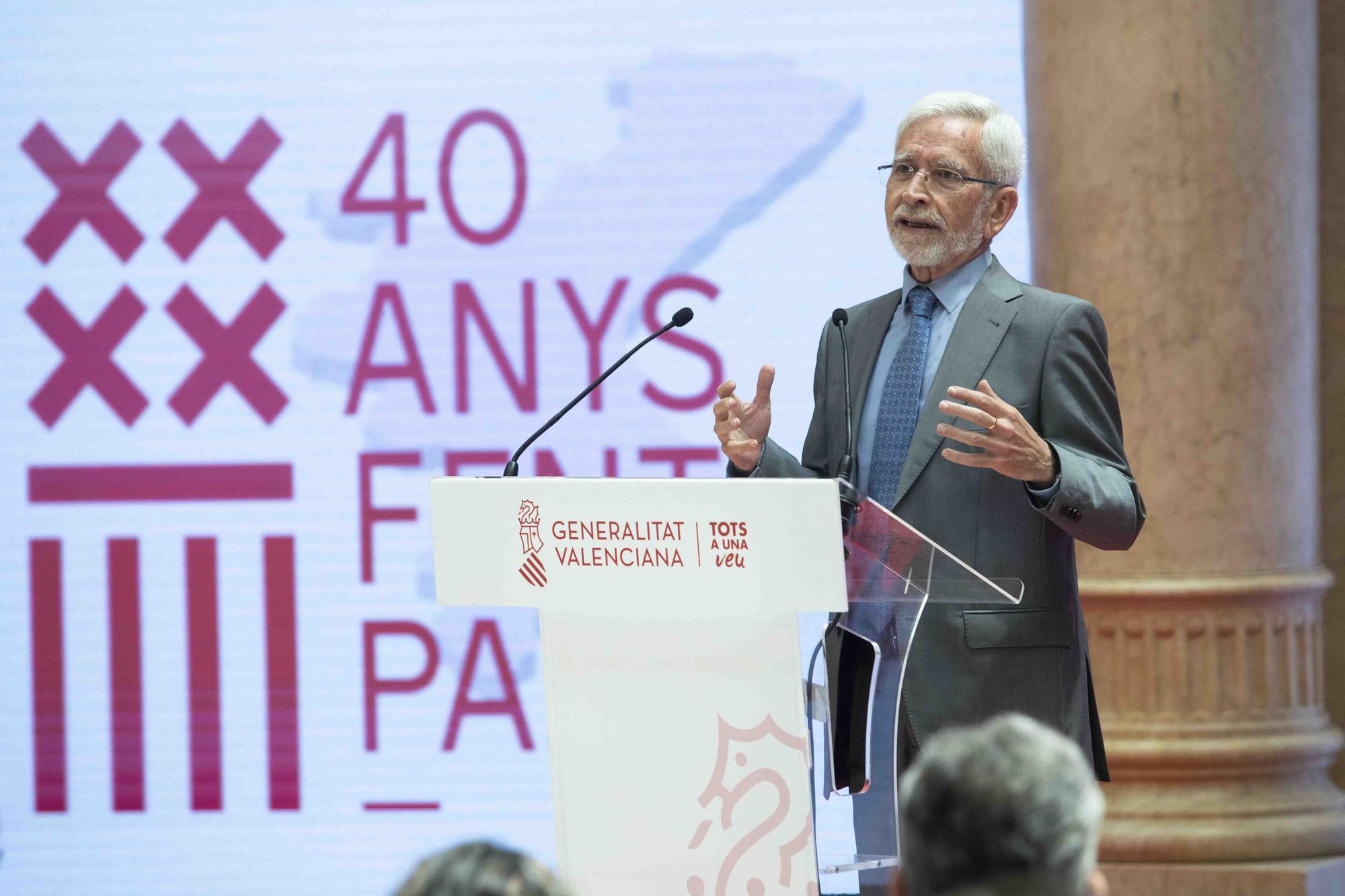 Acto de conmemoración del 40 aniversario del Estatut d'Autonomia de la Comunitat Valenciana