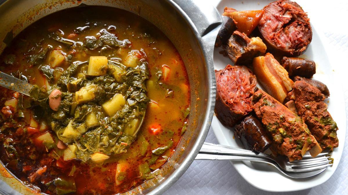 Pote de berzas con su compango, en una imagen de archivo.