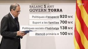 Balance del año Torra en el ’TN vespre’.