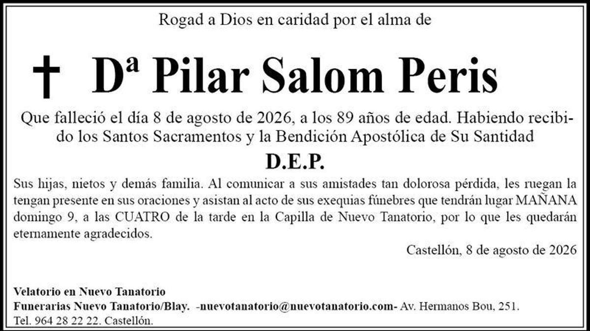 Dª Pilar Salom Peris