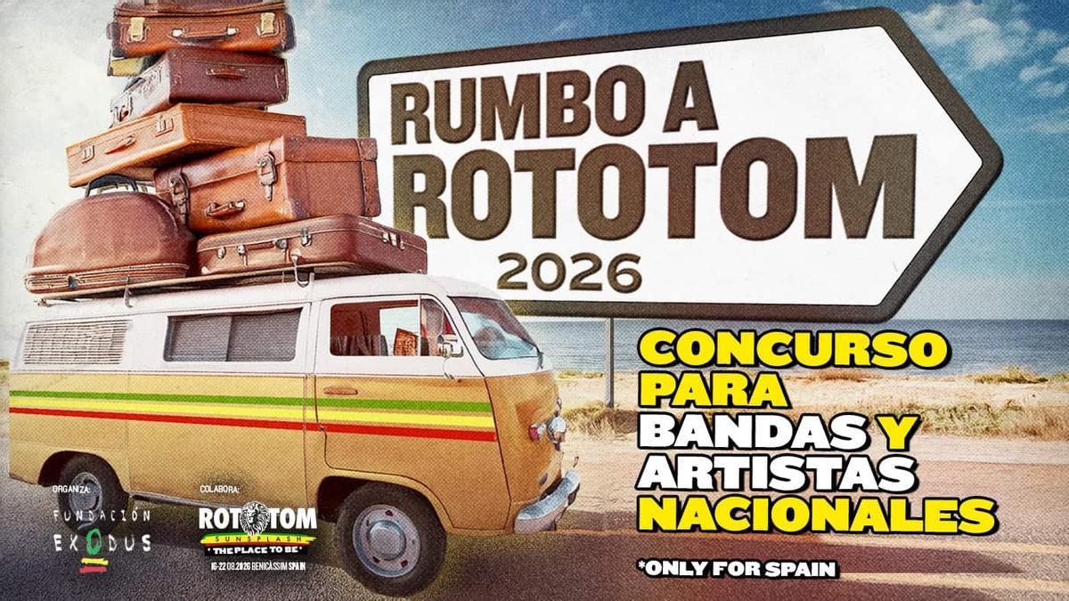 Cartel del concurso 'Rumbo a Rototom 2026'.