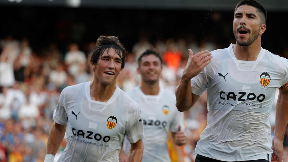 VALENCIA-GIRONA : Soler marca el primer tanto del Valencia contra el Girona