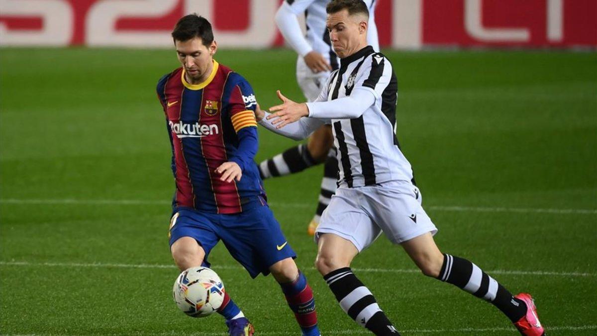 Messi, en un lance del partido