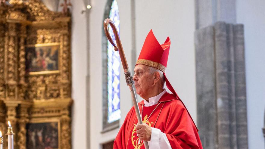 Bernardo Álvarez, durante su último acto oficial en el día grande de las pasadas Fiestas del Cristo de La Laguna.