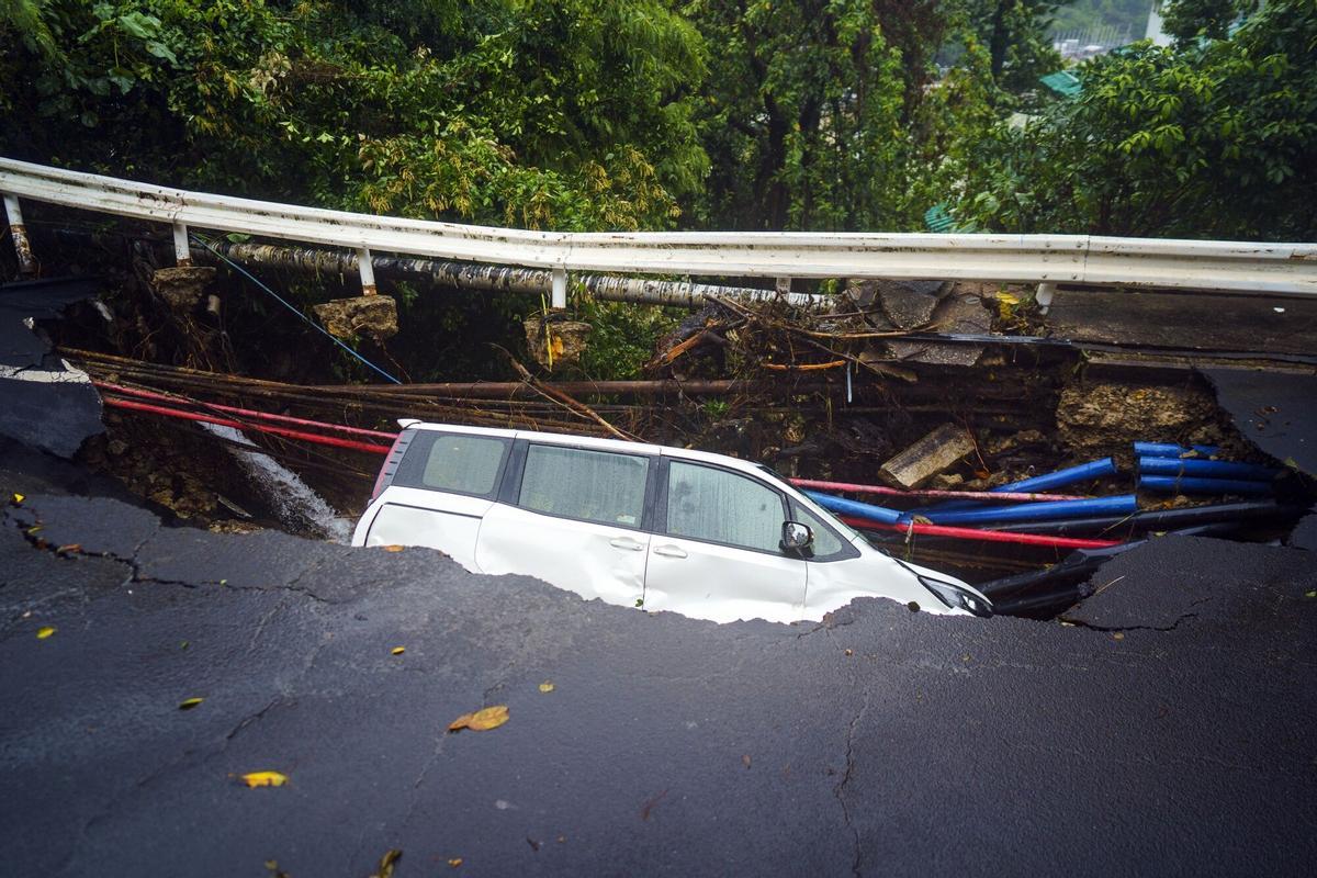 Hong Kong, gravemente inundado por el mayor temporal en 140 años