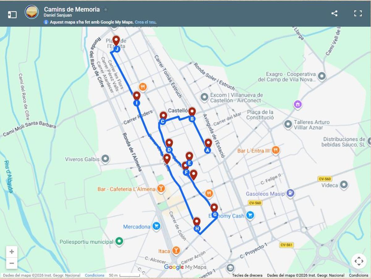 Ruta de los Brigadistas del proyecto "Camins de Memòria" de la Associació Tabalà.
