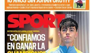 Esta es la portada de SPORT de hoy martes, 24 de marzo de 2026