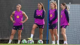 El Barça Femenino completa su último entrenamiento antes del partido ante el OH Leuven