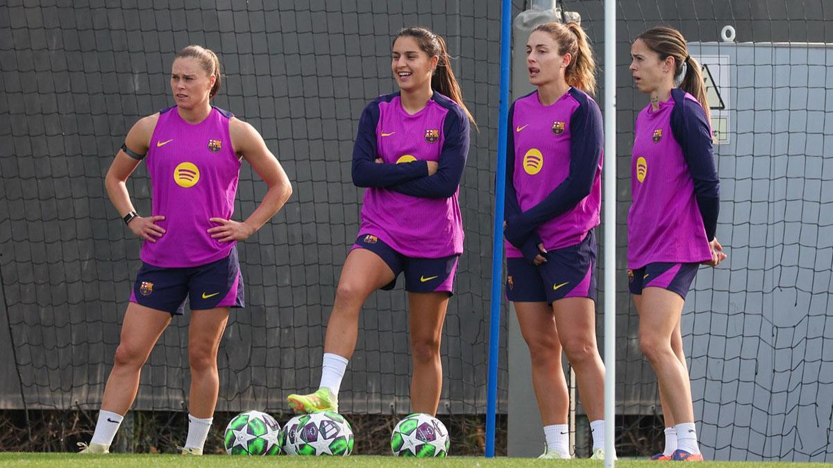 El Barça Femenino completa su último entrenamiento antes del partido ante el OH Leuven
