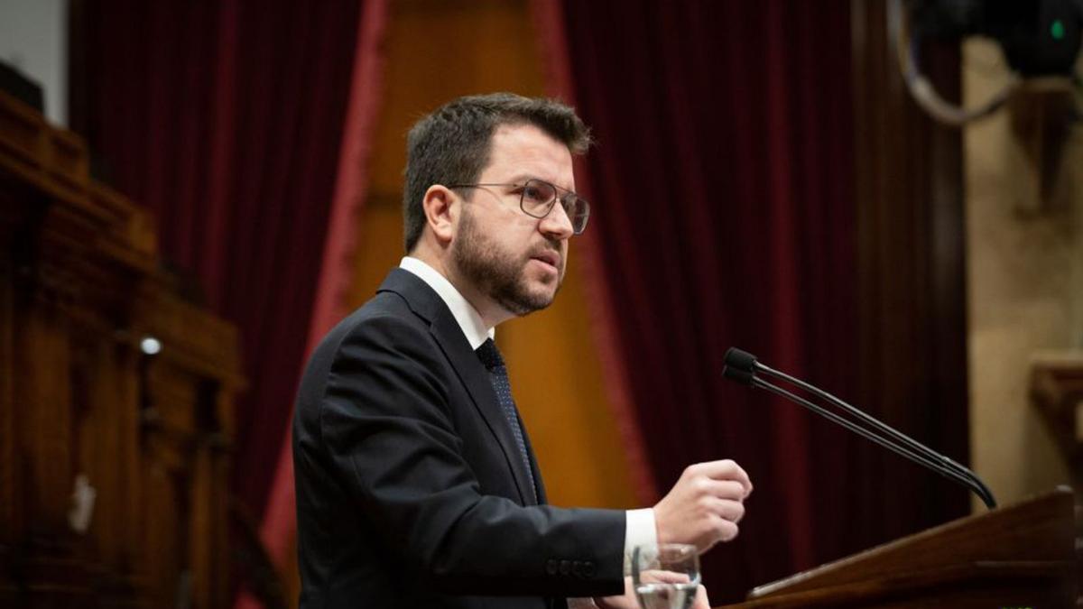 Aragonès intervenint ahir al Parlament