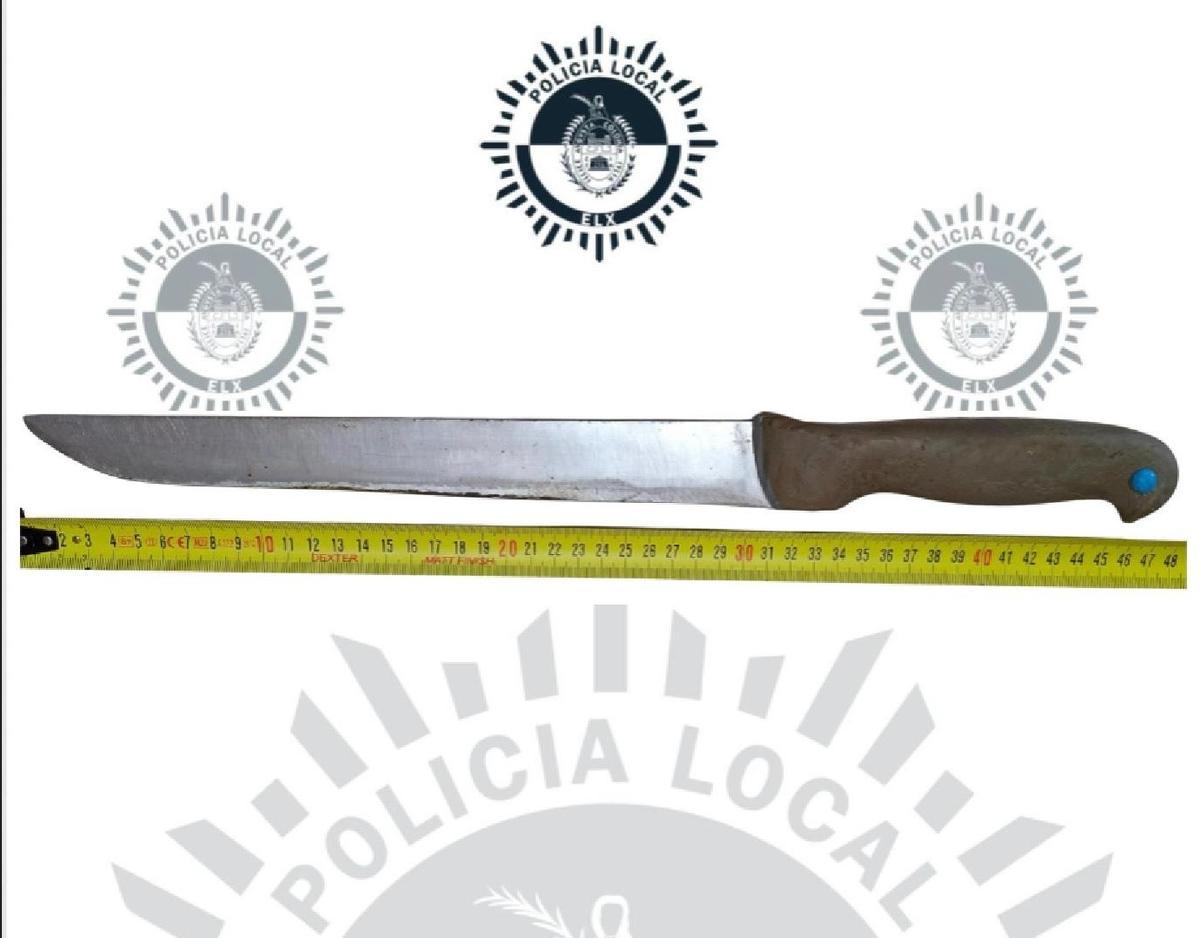 Arma intervenida en el barrio de Carrús