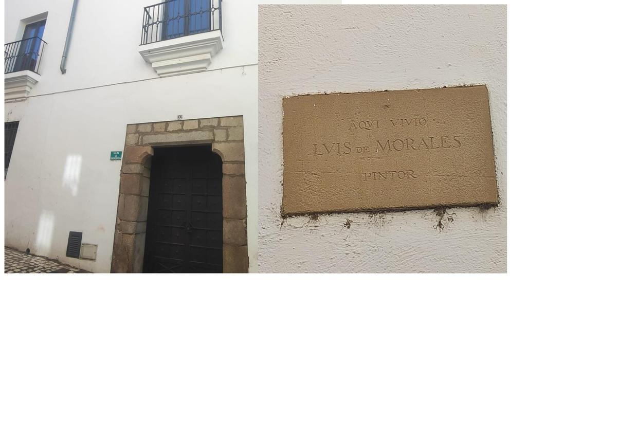 Vivienda donde nació Luis de Morales en Badajoz.