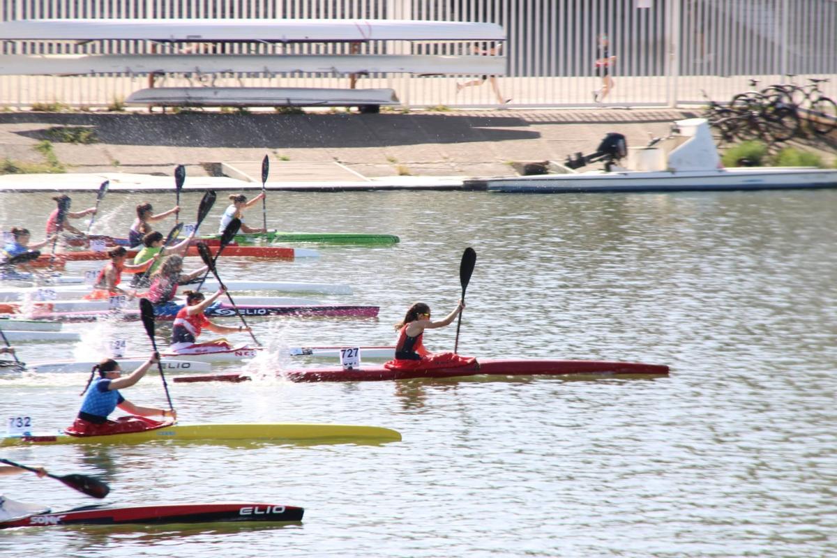 Àngels Benito, destacada, durante la prueba celebrada en Sevilla.