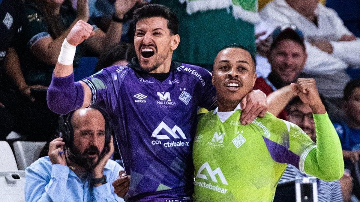 Luan Muller y el trigoleador Alisson celebran la victoria