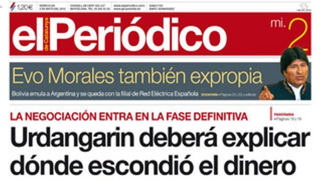Portada de 'El Periódico de Catalunya'
