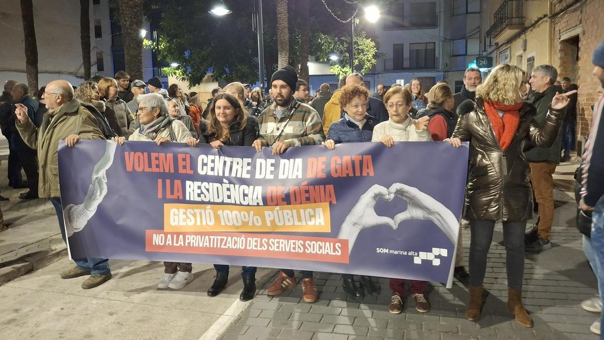 El inicio de la manifestación en Gata