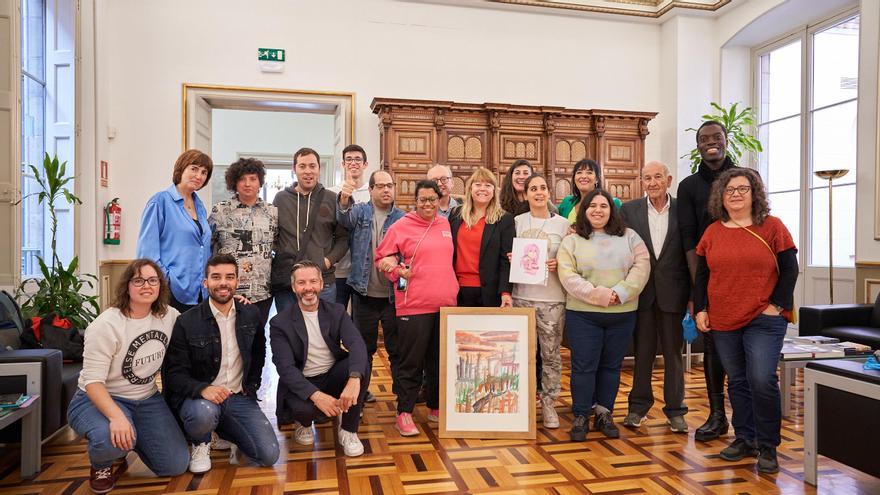 Els artistes d’Ampans reben el reconeixement de la consellera de cultura de la Generalitat