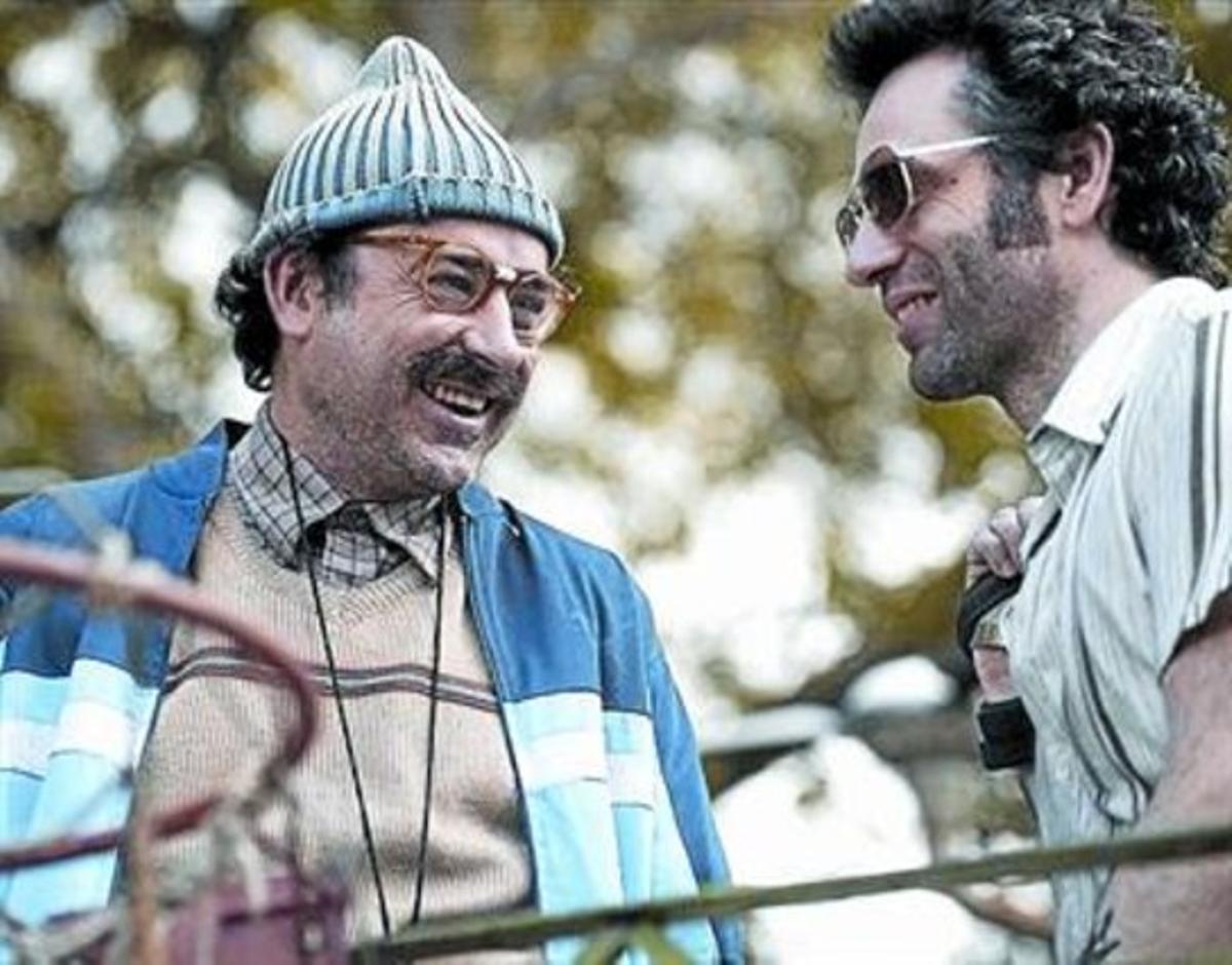Jorge Bosch (esquerra) i Gustavo Salmerón, durant el rodatge. Jorge Bosch (esquerra) i Gustavo Salmerón, durant el rodatge.