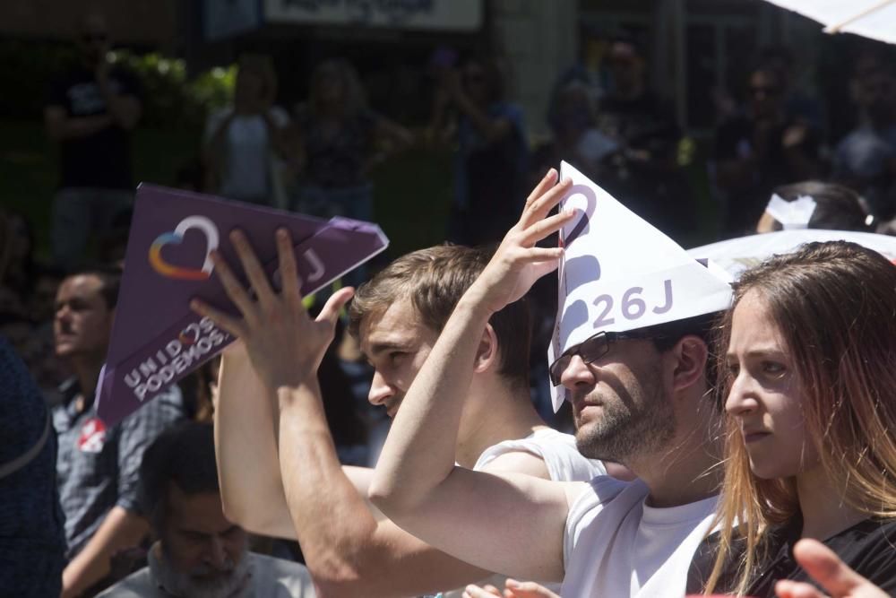 Acto electoral de Podemos en Oviedo con Juan Carlos Monedero