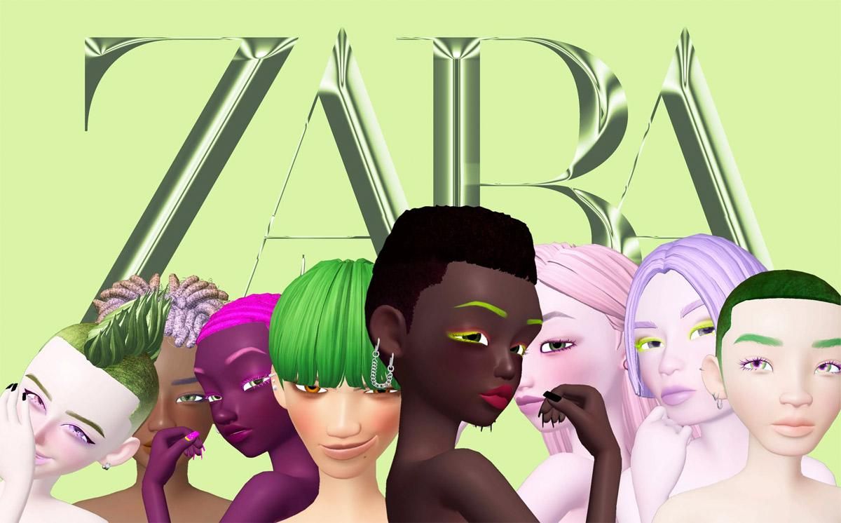 Modelos del metaverso de Zara