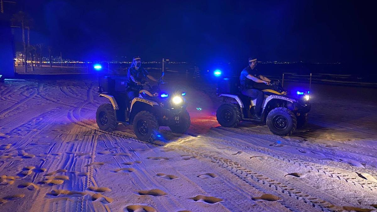 Quads patrullando las playas de Alicante