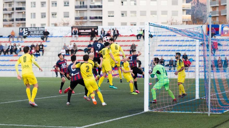 Imagen del partido jugado en Elda en la primera vuelta.