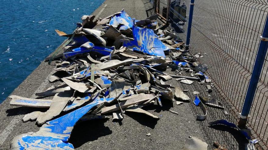 Puertos Canarios atestigua la buena calidad de los trabajos de limpieza de los fondos del puerto de Agaete tras el incidente del Bentago Express