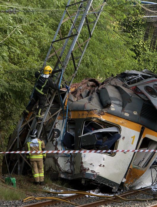 Accidente de tren en Galicia.