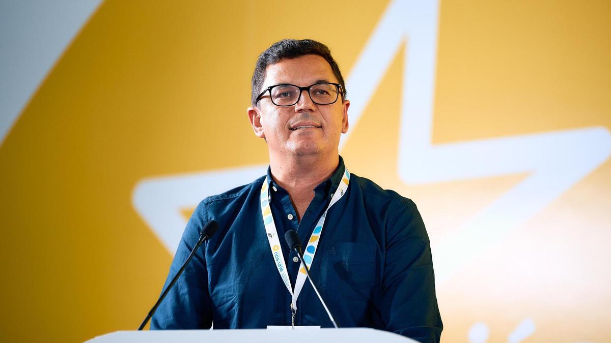 Pablo Rodríguez durante el 7º Congreso insular de CC en Gran Canaria.