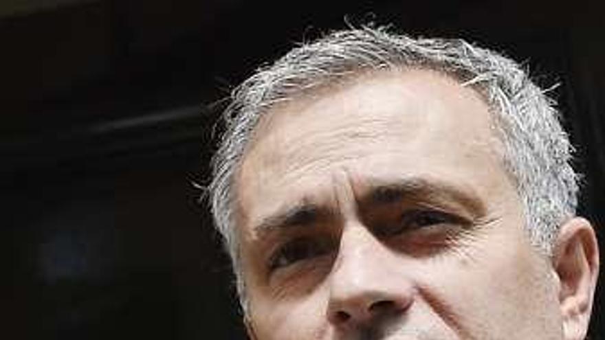 Mourinho, ayer, en Manchester.