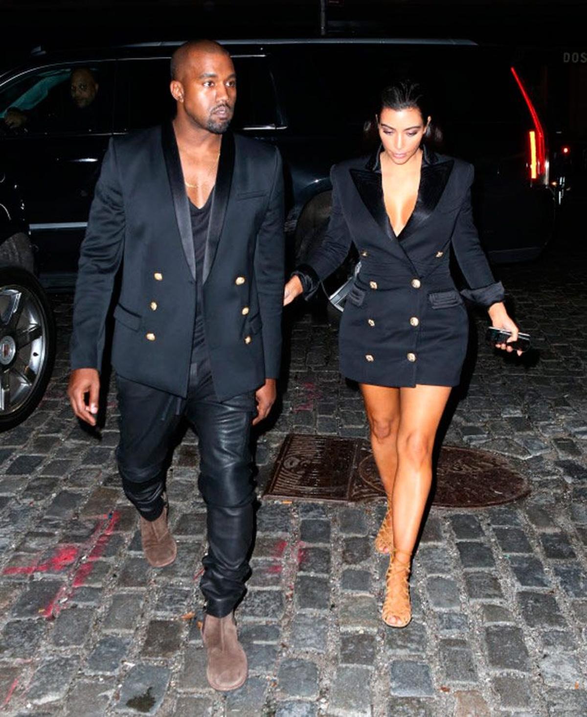 'Couple twinning': Kim Kardashian y Kanye West con 'total black'