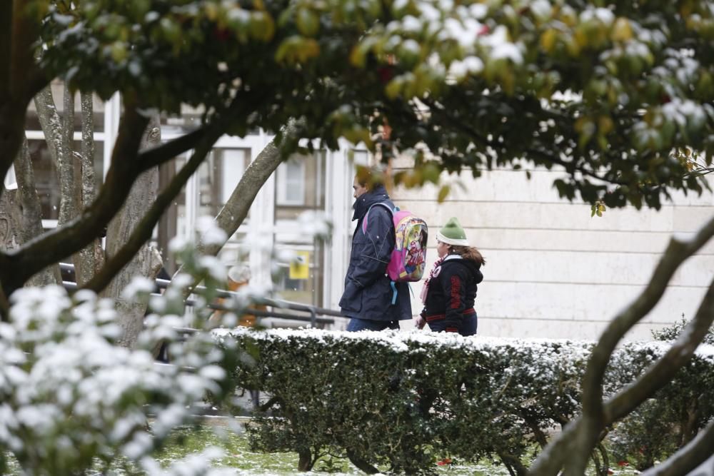 La nevada en la comarca de Avilés