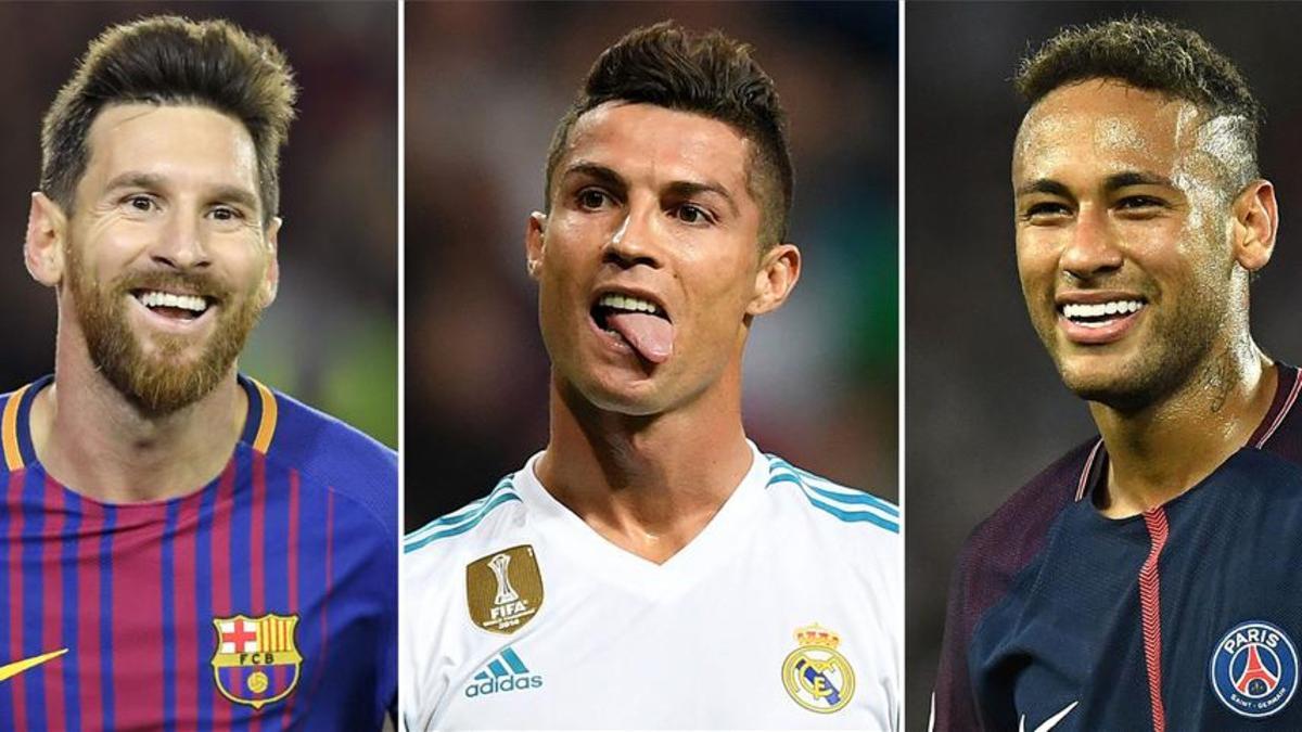 Messi, Cristiano Ronaldo y Neymar, grandes candidatos a ganar el Balón de Oro 2017