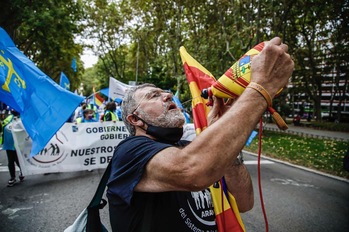 Pensionistas se manifiestan en Madrid.