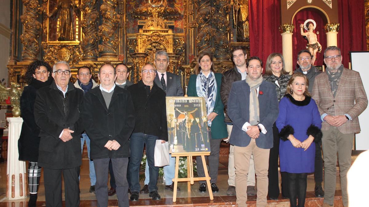 Momento de la presentación del cartel de Semana Santa de Baena.