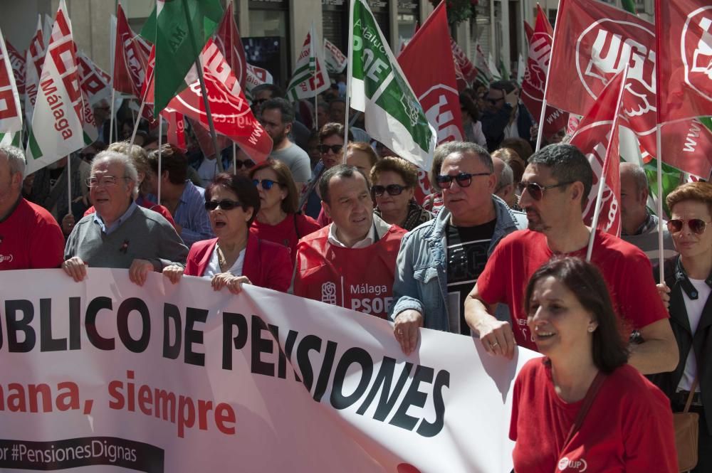 Los jubilados malagueños se concentran para defender las pensiones