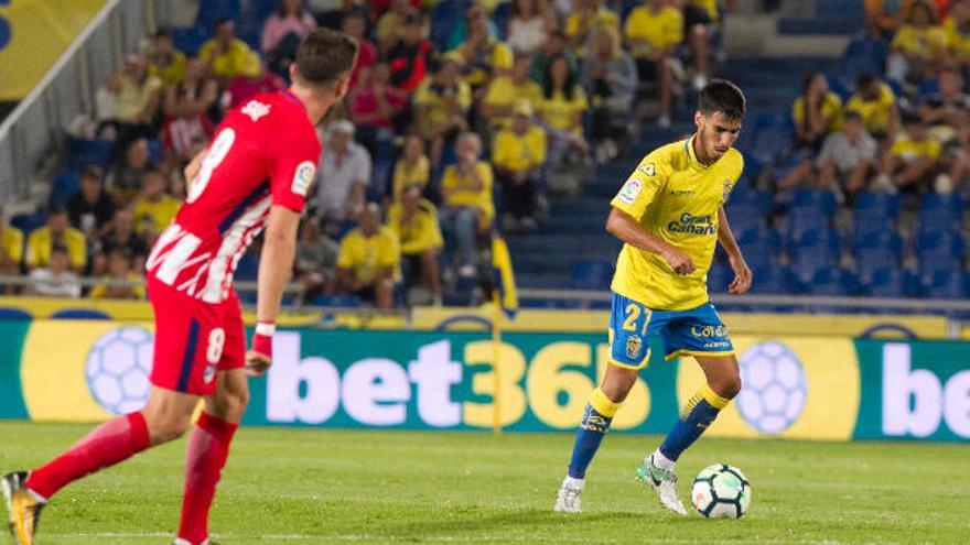 Fabio, contra el Atlético.